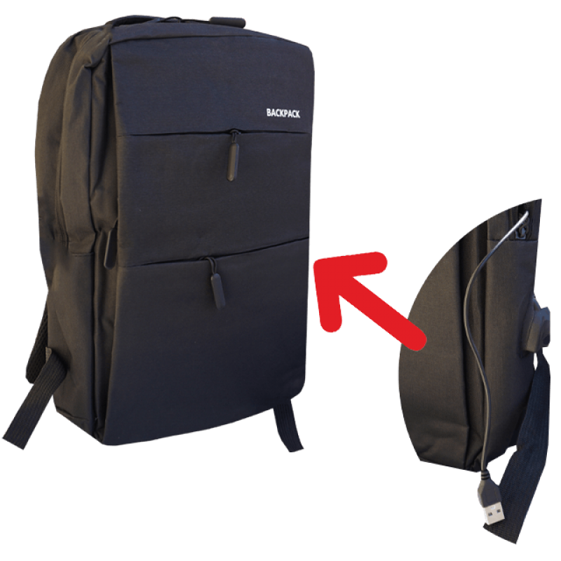 Rucsac pentru laptop textil impermeabil, 46x30x10 cm